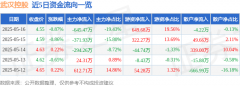 股票行情快报：武汉控股（600168）5月16日主力资
